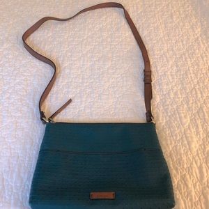 Teal Fossil purse